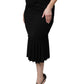 Dolce & Gabbana Black Mermaid Cut High Waist Midi Skirt