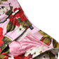 Pink Floral Print High Waist Hotpants Short