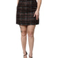 Dolce & Gabbana Multicolor High Waist Tartan Tweed Pencil Cut Skirt