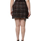 Dolce & Gabbana Multicolor High Waist Tartan Tweed Pencil Cut Skirt