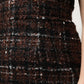 Dolce & Gabbana Multicolor High Waist Tartan Tweed Pencil Cut Skirt