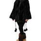 Dolce & Gabbana Black Lamb Fur Short Women Coat Jacket