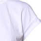 Dolce & Gabbana White Cotton Crew Neck Cropped T-shirt Top