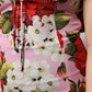 Dolce & Gabbana Pink Floral Silk Short Sleeves Blouse Top