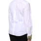 Dolce & Gabbana White Cotton Long Sleeves Sequin Shirt Top
