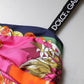 Dolce & Gabbana Multicolor Floral Sleeveless Bustier Cropped Top