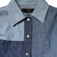 Dolce & Gabbana Blue Cotton Button Up Collared Long Sleeve Top