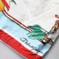 Dolce & Gabbana White Vegetable Print Sweetheart Cropped Top