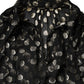 Dolce & Gabbana Black Sheer Tied Neck Polka Dots Blouse Top