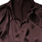 Dolce & Gabbana Brown Ascot Collar Long Sleeve Blouse Top
