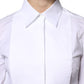 Dolce & Gabbana White Cotton Dress Collared Dress Shirt Top