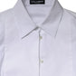 Dolce & Gabbana White Cotton Dress Collared Dress Shirt Top