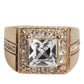 Dolce & Gabbana Gold Tone Sterling Silver 925 Crystals Ring