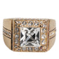 Dolce & Gabbana Gold Tone Sterling Silver 925 Crystals Ring