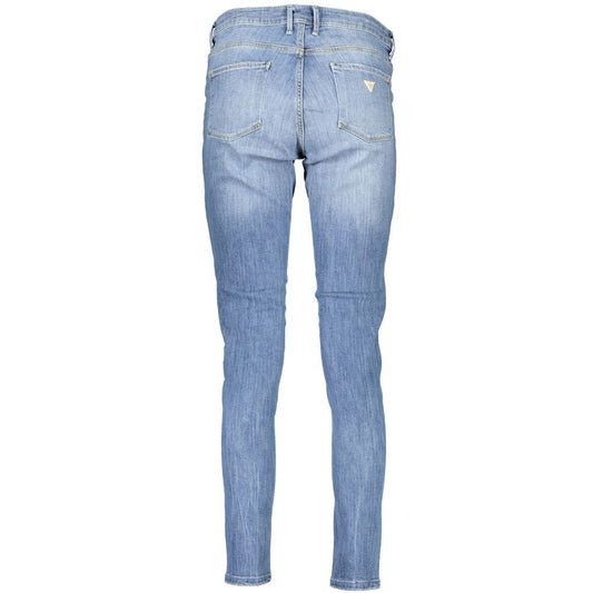 Jeans da donna in cotone azzurro