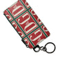 Dolce & Gabbana Green Calf Leather Logo Print Monogram Card Holder Wallet