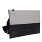 Dolce & Gabbana Black White Leather Logo Embossed Crossbody Bag