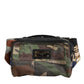 Dolce & Gabbana Multicolor Camouflage Patchwork Logo Waist Fanny Pack Bag