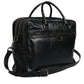 Black Leather Messenger Shoulder Strap Bag