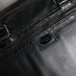 Black Leather Messenger Shoulder Strap Bag