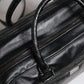 Black Leather Messenger Shoulder Strap Bag
