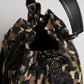 Dolce & Gabbana Multicolor Leopard Cotton Shoulder Bucket Bag