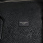 Black Calfskin Leather Hand Shoulder Duffle Bag