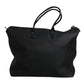 Black Calfskin Leather Hand Shoulder Duffle Bag