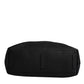Black Calfskin Leather Hand Shoulder Duffle Bag