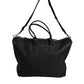 Black Calfskin Leather Hand Shoulder Duffle Bag
