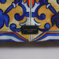 Multicolor Majolica Print Nylon Travel Backpack Bag