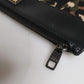 Multicolor Leopard Jacquard Print Logo Plaque Pouch Bag