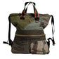 Military Green Patchwork Rucksack Backpack Bag