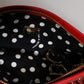 Red Revolutions Embellished Leather Clutch Bag