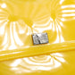 Yellow PVC Cotton Satchel Shoulder Strap Bag