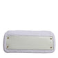 White Rafia Leather Top Handle Crossbody Bag