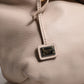 Dolce & Gabbana Light Pink Deer Leather Logo Plaque Tote Top Handle Bag
