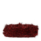 Dolce & Gabbana Red Gold Chain VANDA Tinsel Crystals Evening Clutch Bag