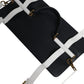 Blue White Calfskin Leather Crossbody Shoulder Bag