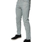 Light Blue Logo Plaque Skinny Men Denim Jeans