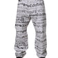 White Logo Print Straight Men Denim Jeans
