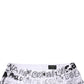 White Logo Print Straight Men Denim Jeans