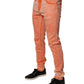 Orange Tie Dye Cotton Skinny Men Denim Jeans