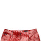 Red Tie Dye Cotton Skinny Men Denim Jeans