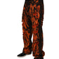 Black Red Tie Dye Cotton Straight Denim Jeans