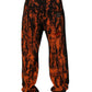 Black Red Tie Dye Cotton Straight Denim Jeans