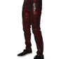 Red Leopard Cotton Skinny Men Denim Jeans