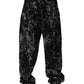 Black Tie Dye Cotton Straight Men Denim Jeans