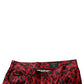 Red Leopard Cotton Slim Fit Denim Jeans