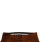 Dark Brown Corduroy Cotton Skinny Denim Jeans